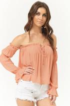 Forever21 Ruffle Off-the-shoulder Chiffon Top