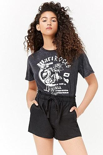 Forever21 Linen Drawstring Shorts