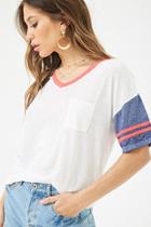 Forever21 Colorblock Burnout Tee