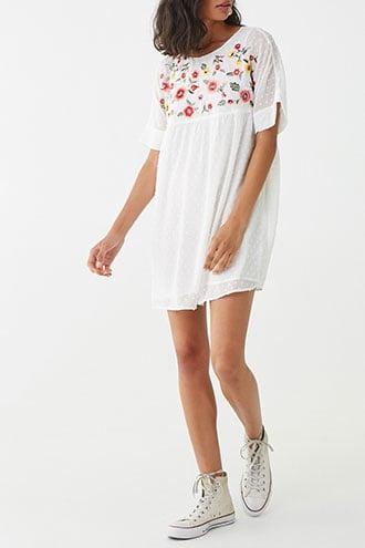 Forever21 Embroidered Clip-dot Dress