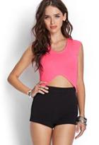 Forever21 Quilted Pointy Crop Top