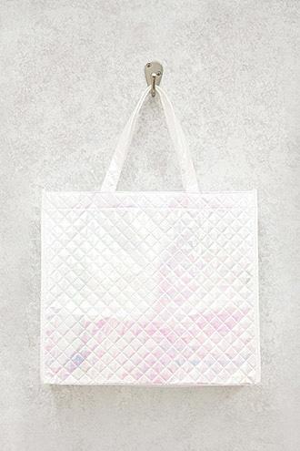 Forever21 Iridescent Quilted Eco Tote Bag