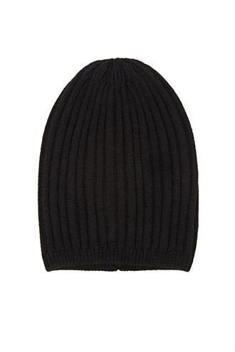 21 Men Black Men Fitted Ribbed Beanie