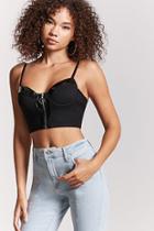 Forever21 Faux Patent Leather Bustier Top