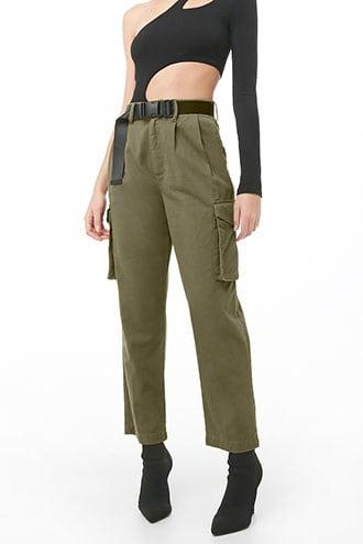 Forever21 Cargo Straight-leg Pants