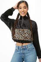Forever21 Crushed Velvet Patternblock Pullover