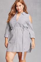 Forever21 Plus Size Striped Shirt Dress