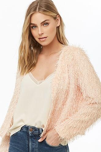 Forever21 Shaggy Open-front Jacket