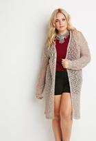 Forever21 Plus Textured Open-knit Cardigan