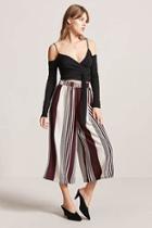 Forever21 Striped Crepe Culottes