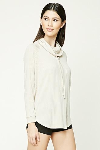 Forever21 Funnel Neck Ribbed Top