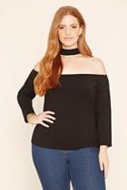 Forever21 Plus Size Stretch Knit Choker Top