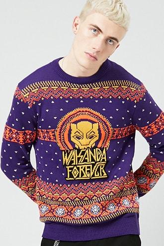 Forever21 Wakanda Forever Fair Isle Sweater