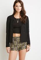 Forever21 Metallic-embroidered Tapestry Shorts