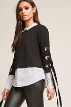 Forever21 Lace-up Combo Top