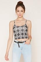 Forever21 Geo Print Cropped Cami