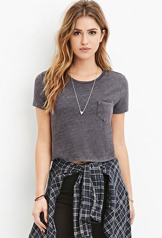 Forever21 Brushed Knit Pocket Tee