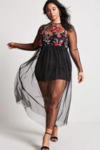 Forever21 Plus Size Sheer Tulle Maxi Dress