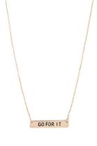 Forever21 Go For It Pendant Necklace
