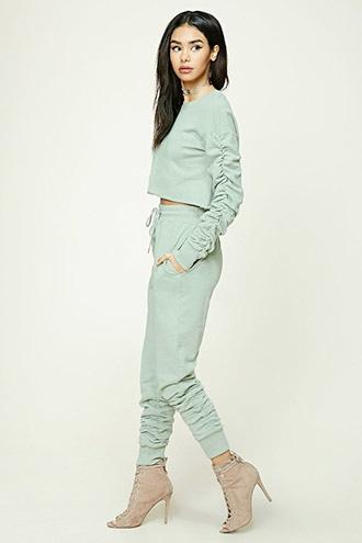 Forever21 Ruched Drop-crotch Sweatpants