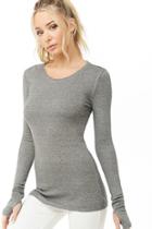 Forever21 Active Marled Knit Top