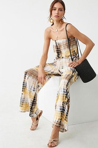 Forever21 Strapless Tie-dye Jumpsuit
