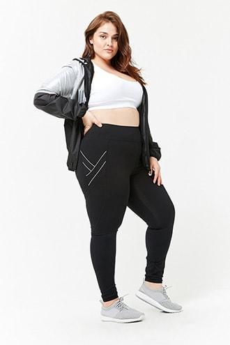 Forever21 Plus Size Contrast Trim Leggings