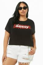 Forever21 Plus Size Checkered Sassy Graphic Tee