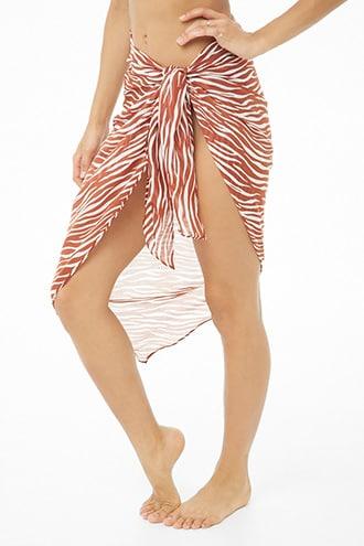 Forever21 Tiger Striped Sarong Swim Cover-up