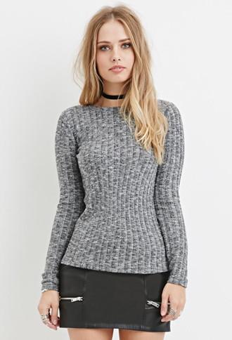 Forever21 Brushed Marled Knit Top