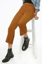 Forever21 Canvas Cropped Wide-leg Pants