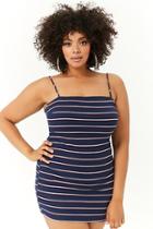 Forever21 Plus Size Tie-back Striped Mini Dress