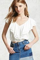 Forever21 Flounce-layer Crop Top