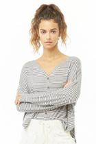 Forever21 Striped High-low Cardigan