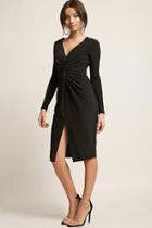 Forever21 Gathered Twist-front Dress