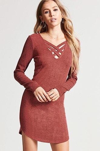 Forever21 Strappy Dolphin-hem Dress
