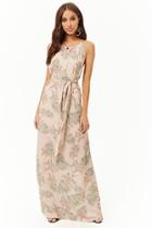 Forever21 Pretty By Rory Palm Leaf & Floral Print Maxi Dress