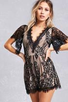 Forever21 Lace Overlay Romper