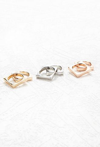 Forever21 Square Ring Set