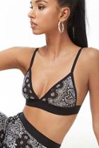Forever21 Paisley Mesh Cropped Cami