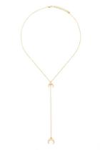 Forever21 Crescent Moon Drop Necklace