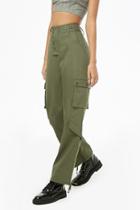 Forever21 Twill Wide-leg Utility Pants