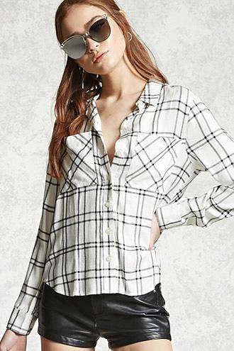 Forever21 Plaid Button-up Shirt