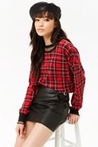 Forever21 Boxy Plaid Thermal Top