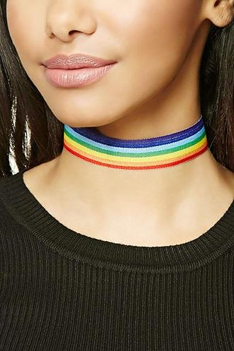 Forever21 Multicolored Striped Choker