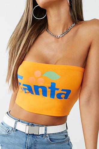 Forever21 Fanta Graphic Tube Top