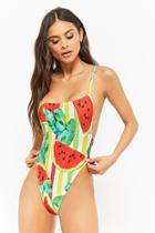Forever21 Jaded London Watermelon One-piece Swimsuit
