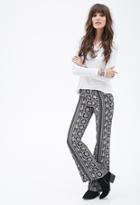 Forever21 Mixed-print Flared Pants