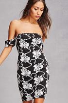 Forever21 Embroidered Off-the-shoulder Dress