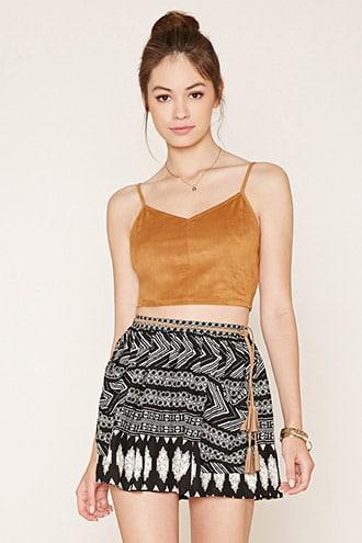 Forever21 Belted Geo Print Skirt
